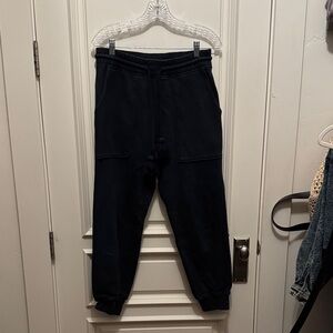 Ulla Johnson Black Ribbed Knit Sweatpants